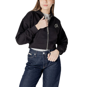 Calvin Klein Jeans Schwarzer Baumwoll-Kapuzenpulli