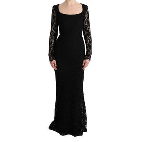 Dolce & Gabbana Elegantes Schwarzes Cocktailkleid aus Baumwolle