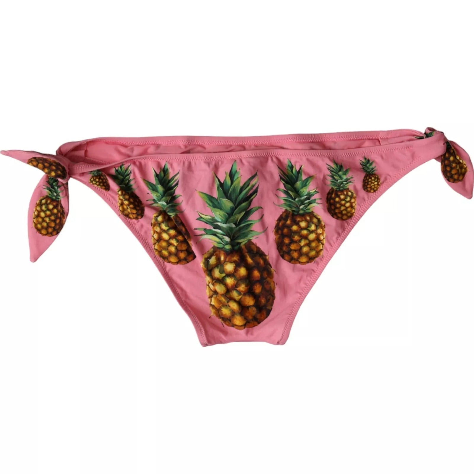 Dolce & Gabbana Rosa Ananas Badeanzug Bikini Bottom Bademode
