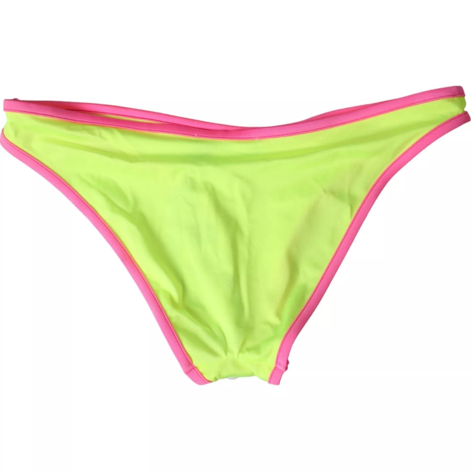 Dolce & Gabbana Gelb Rosa Nylon Badebekleidung Unterteil Beachwear Bikini
