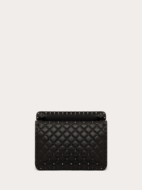 Valentino Garavani Schwarze Nappaleder Medium Rockstudt Spike Tasche