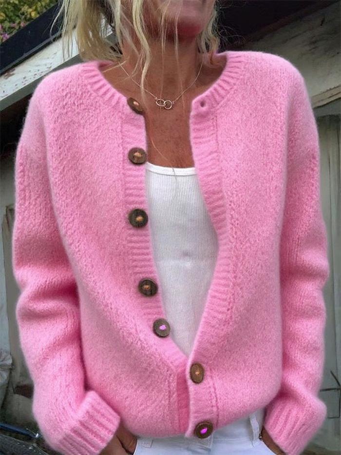 Sweet Plain Long Sleeve Cardigan - Dein eleganter Begleiter für jede Jahreszeit