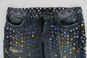 Dolce & Gabbana Kristallverzierte GIRLY Slim Fit Jeans