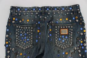 Dolce & Gabbana Kristallverzierte GIRLY Slim Fit Jeans