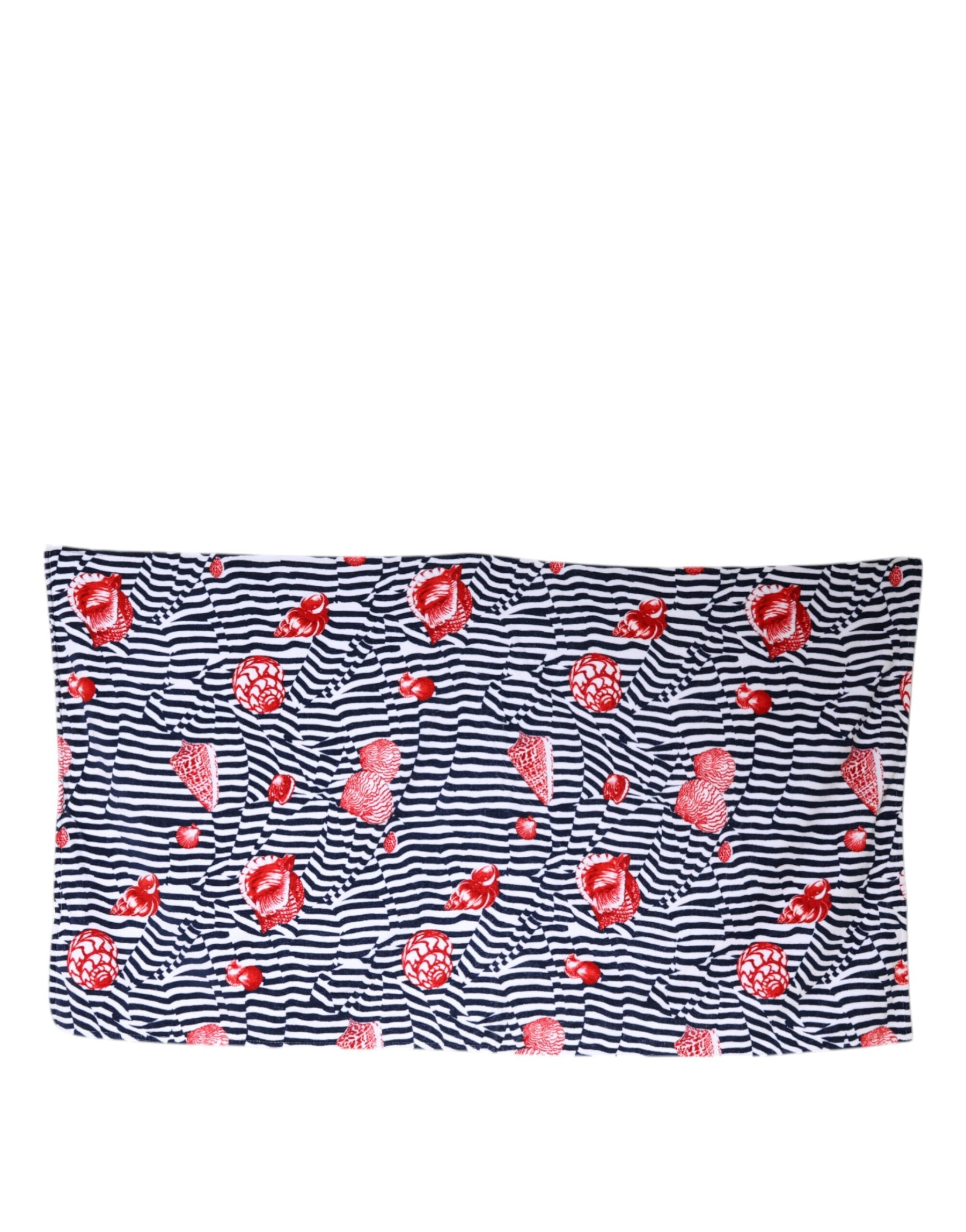 Dolce & Gabbana Multicolor Stripes Seashells Strandtuch