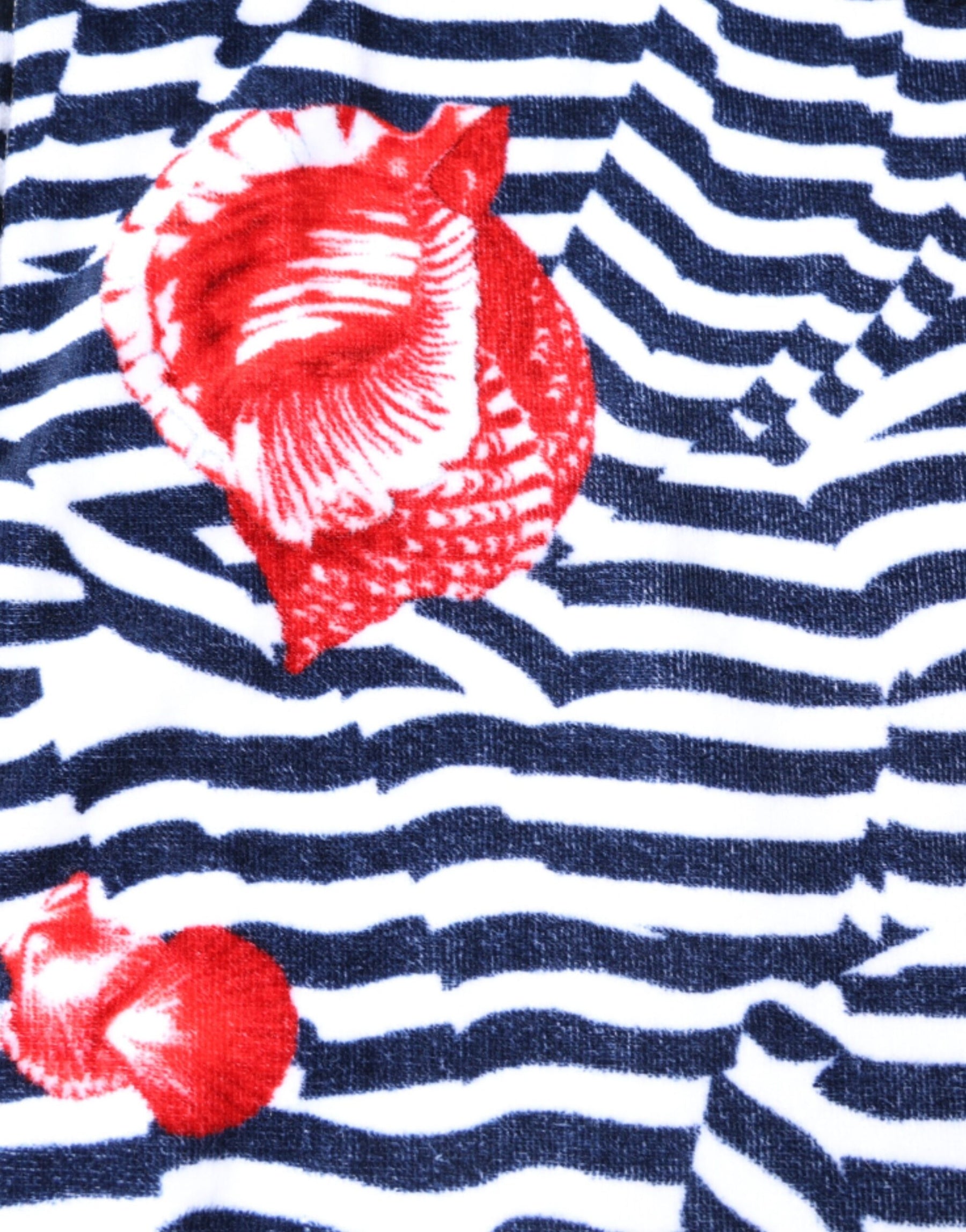 Dolce & Gabbana Multicolor Stripes Seashells Strandtuch