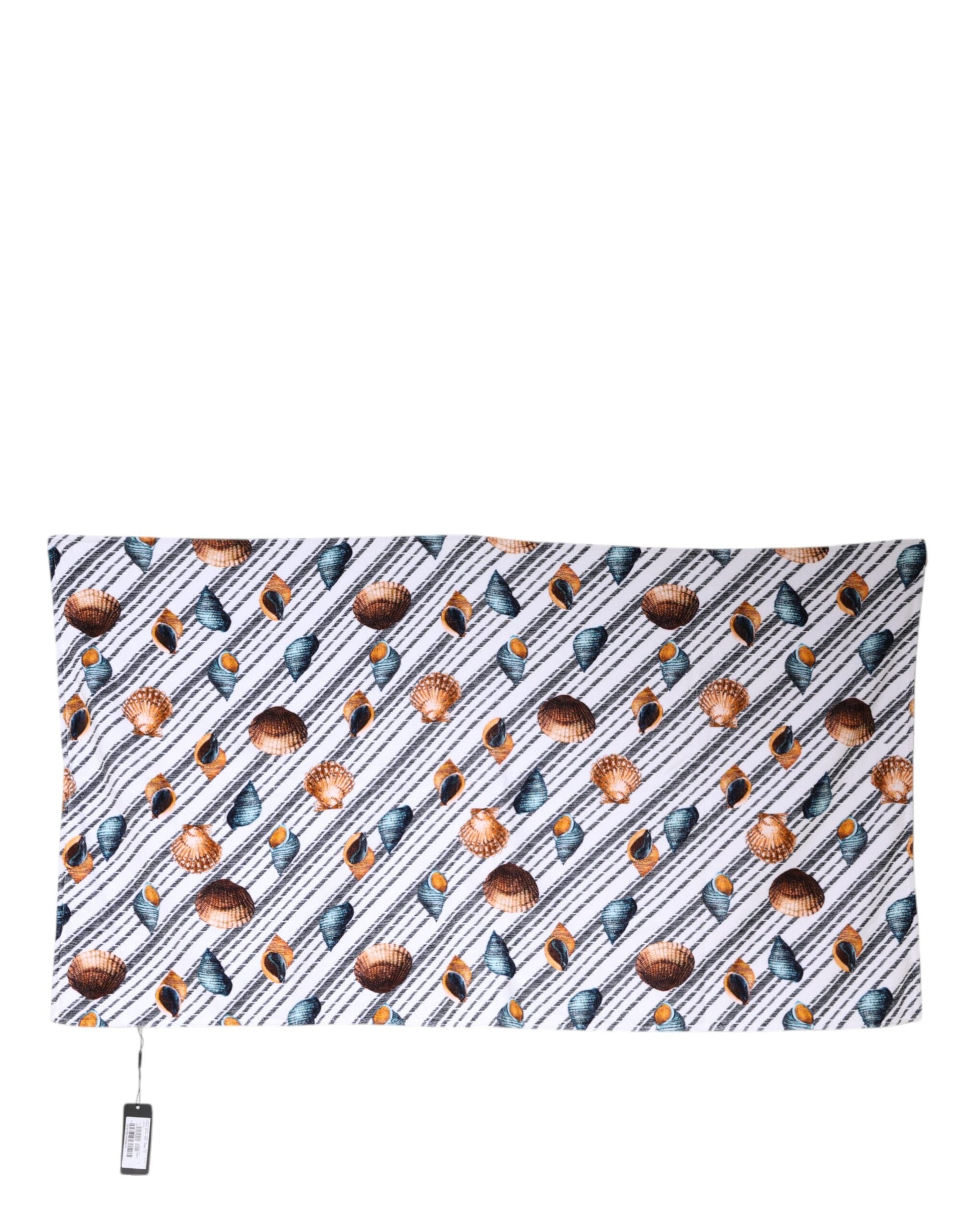 Dolce & Gabbana Multicolor Stripes Seashells Strandtuch