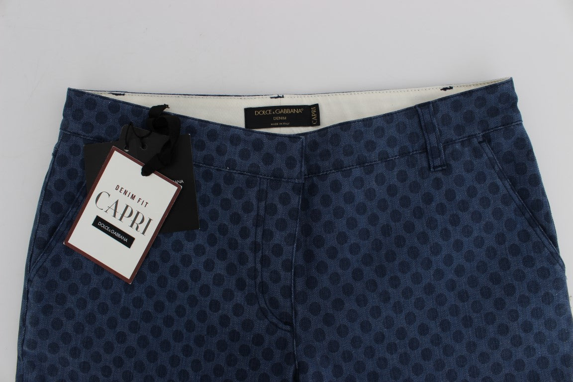 Dolce & Gabbana Gepunktete Stretch-Capri-Jeans