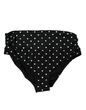 Dolce & Gabbana Schwarzer Polka Dot Badeanzug Bikini Bottom Badebekleidung