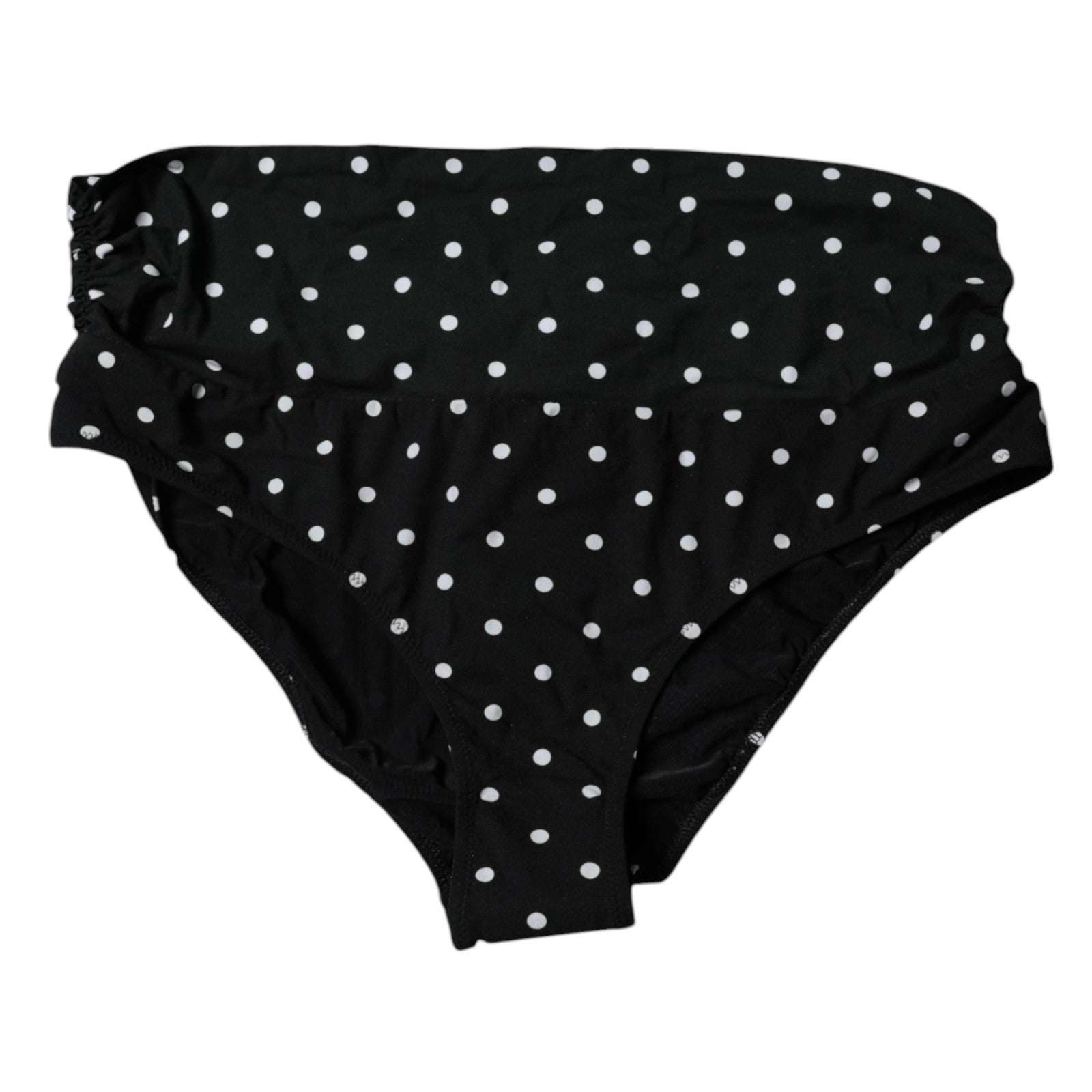 Dolce & Gabbana Schwarzer Polka Dot Badeanzug Bikini Bottom Badebekleidung