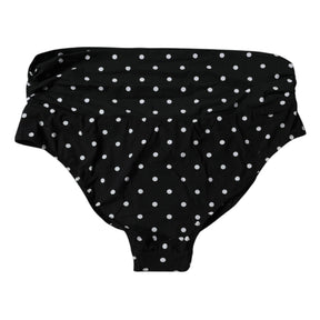 Dolce & Gabbana Schwarzer Polka Dot Badeanzug Bikini Bottom Badebekleidung