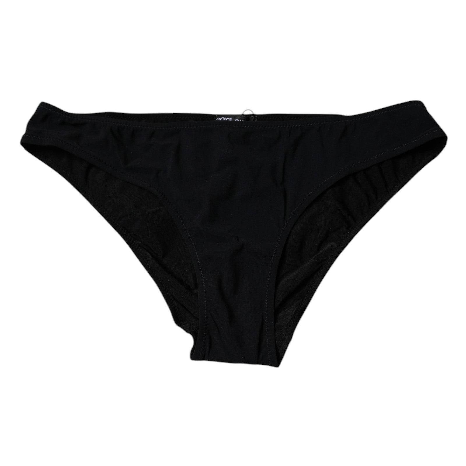 Dolce & Gabbana Schwarze Nylon Stretch Mid Waist Panty Unterwäsche