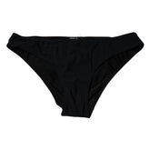 Dolce & Gabbana Schwarze Nylon Stretch Mid Waist Panty Unterwäsche