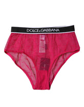 Dolce & Gabbana Fuchsia Tüll Nylon mittlere Taille Panty Unterwäsche