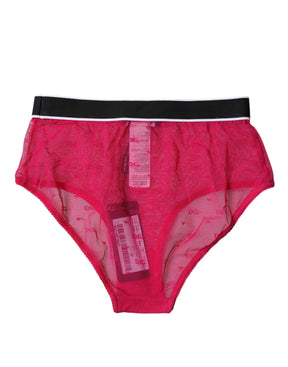 Dolce & Gabbana Fuchsia Tüll Nylon mittlere Taille Panty Unterwäsche