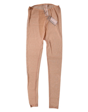 Dolce & Gabbana Nude Beige Logo Spitze Dessous Hose Unterwäsche