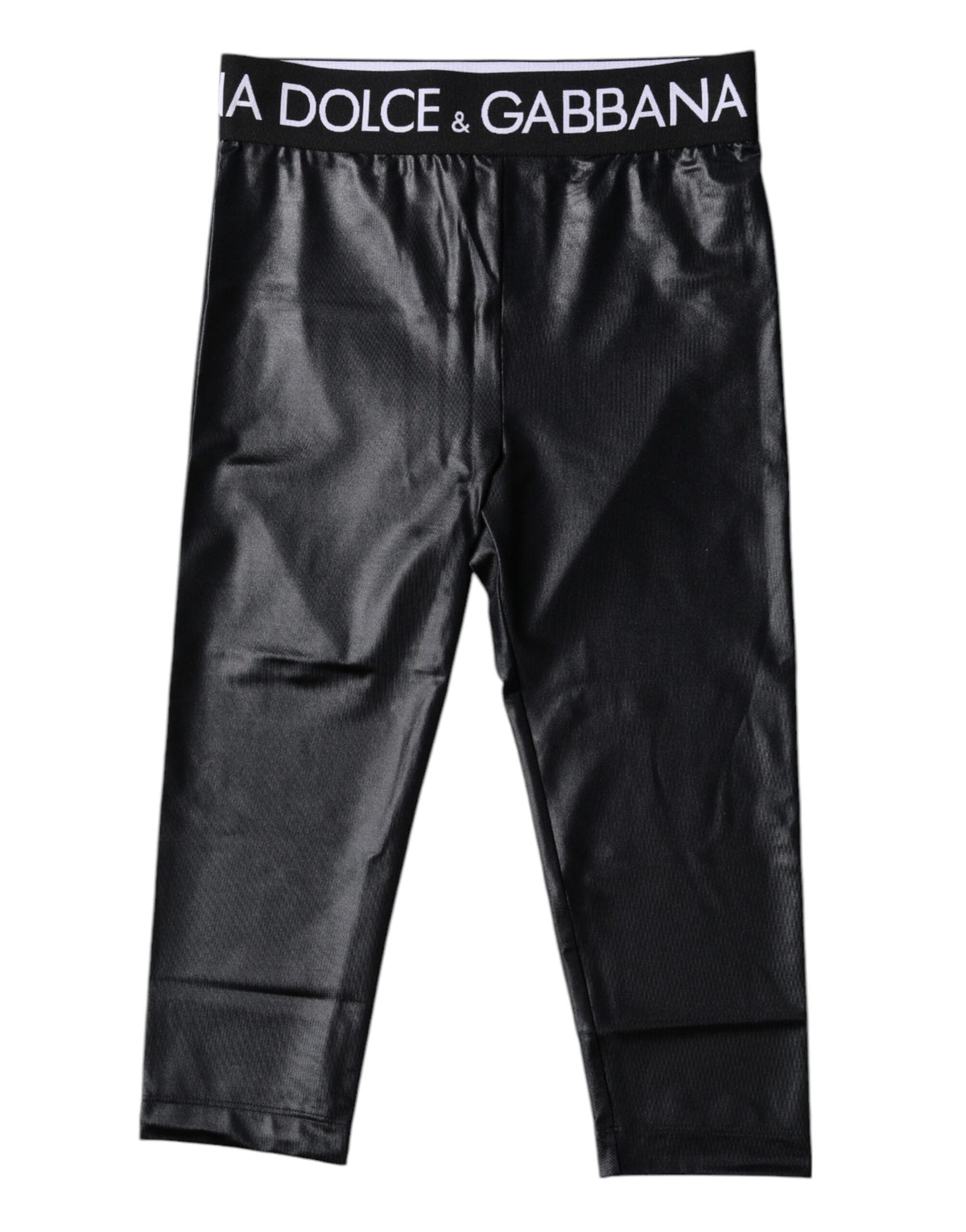 Dolce & Gabbana Schwarze Logo-Nylon-Kurzstrumpfhose Hose Unterwäsche