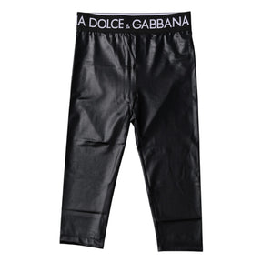 Dolce & Gabbana Schwarze Logo-Nylon-Kurzstrumpfhose Hose Unterwäsche