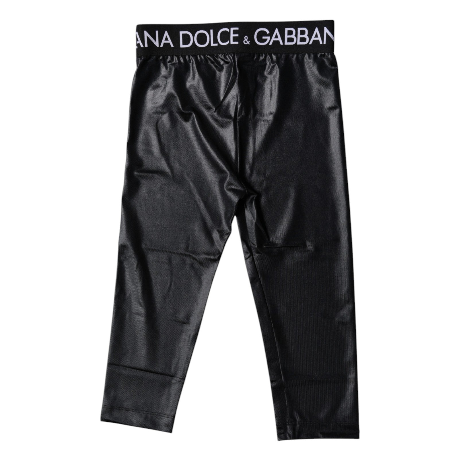 Dolce & Gabbana Schwarze Logo-Nylon-Kurzstrumpfhose Hose Unterwäsche