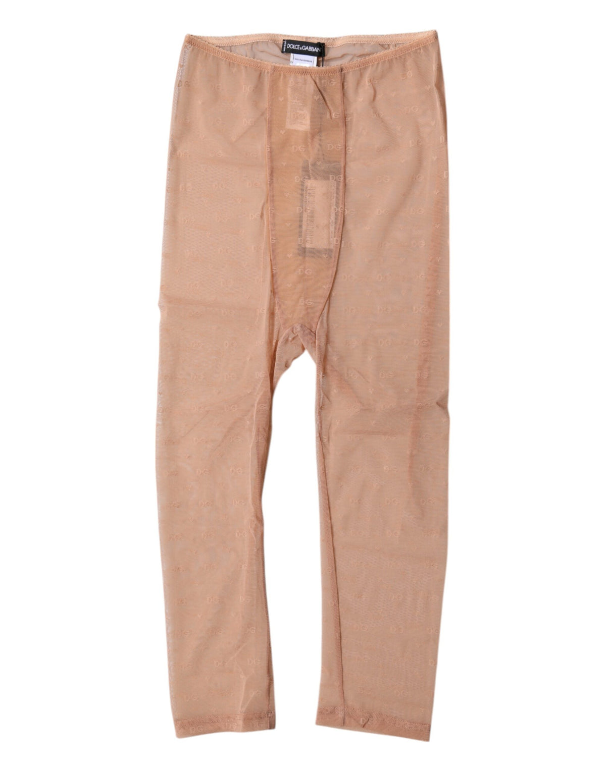 Dolce & Gabbana Braunes Logo Spitze Dessous Gekürzte Enge Unterwäsche