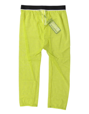 Dolce & Gabbana Grüne DG Logo Nylon Cropped Tights Unterwäsche