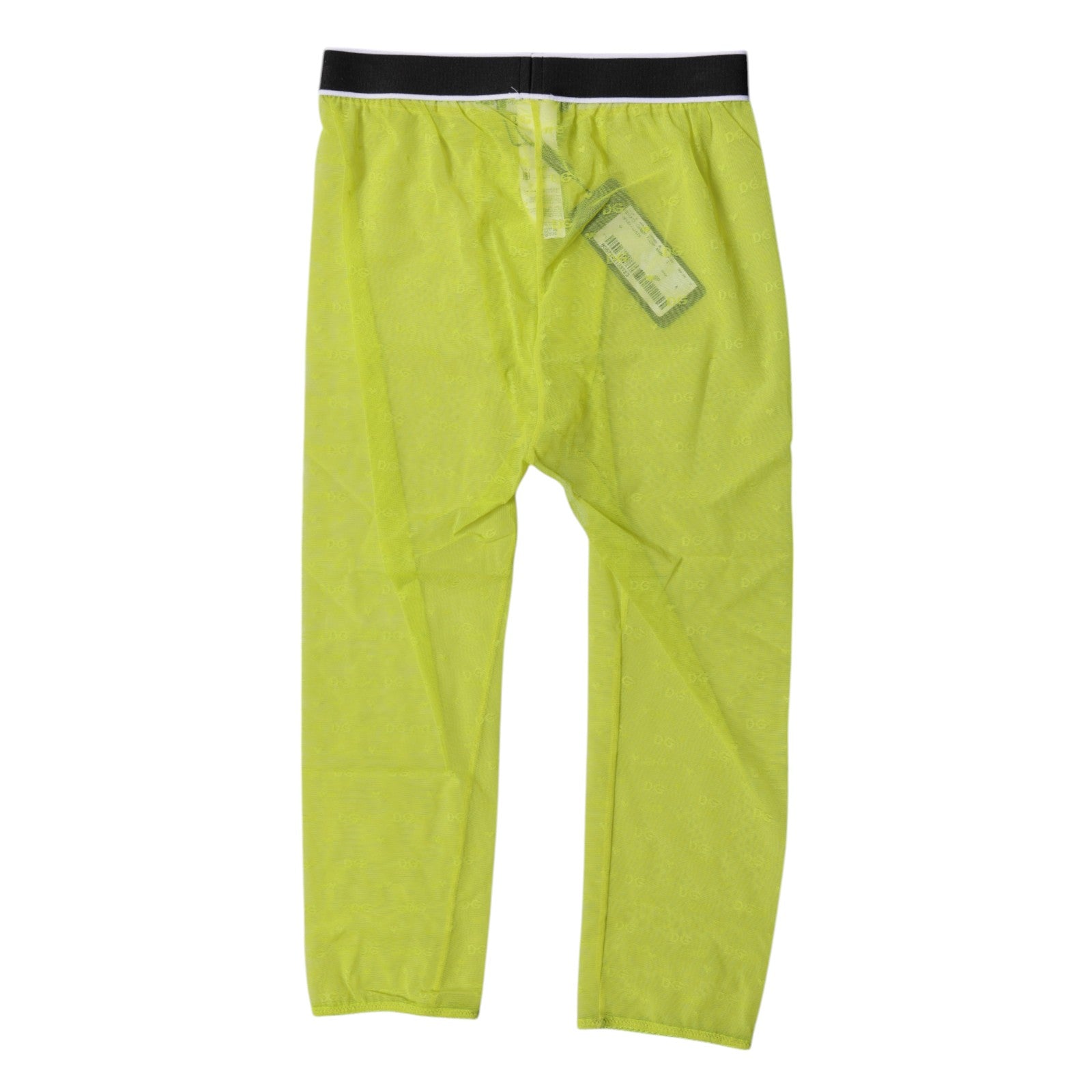 Dolce & Gabbana Grüne DG Logo Nylon Cropped Tights Unterwäsche