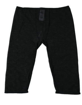 Dolce & Gabbana Schwarze Logo Spitze Dessous Gekürzte Enge Unterwäsche