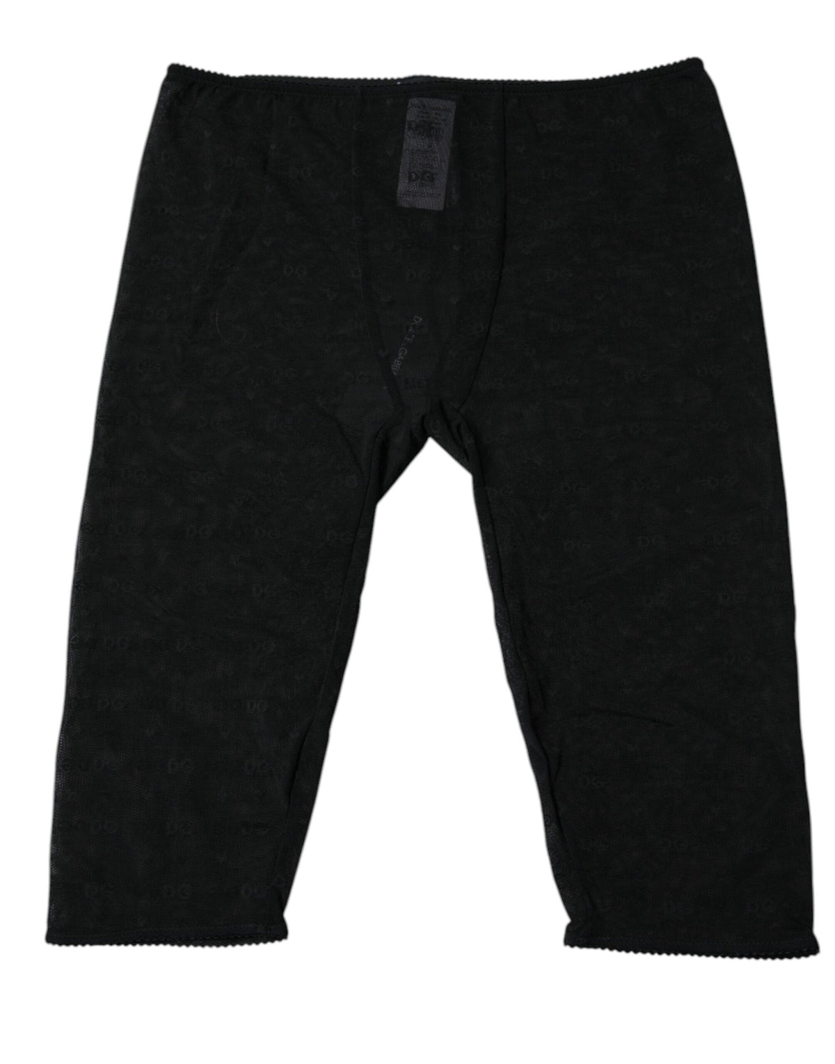 Dolce & Gabbana Schwarze Logo Spitze Dessous Gekürzte Enge Unterwäsche
