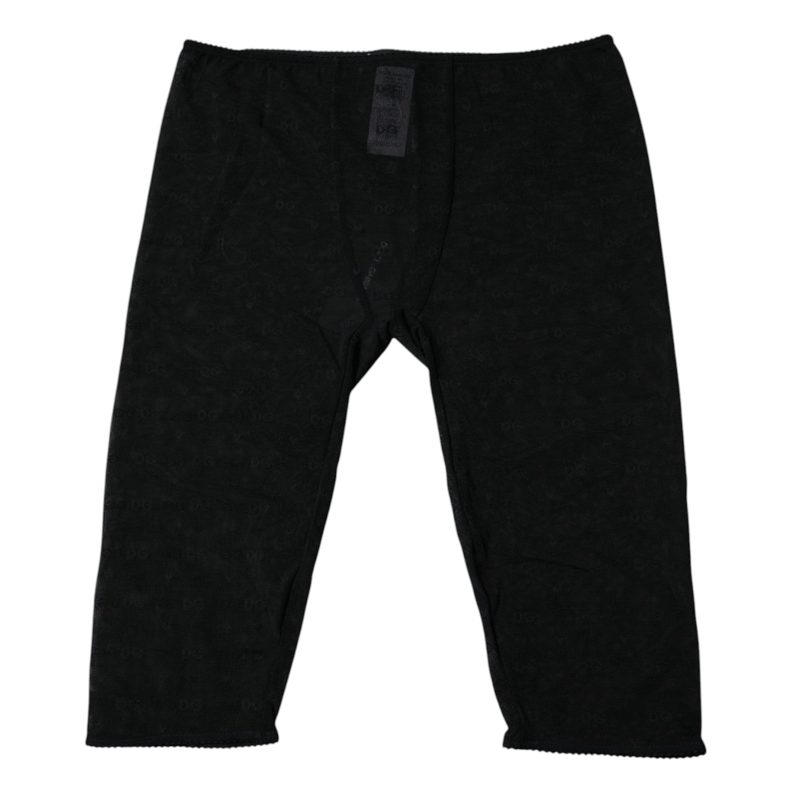 Dolce & Gabbana Schwarze Logo Spitze Dessous Gekürzte Enge Unterwäsche
