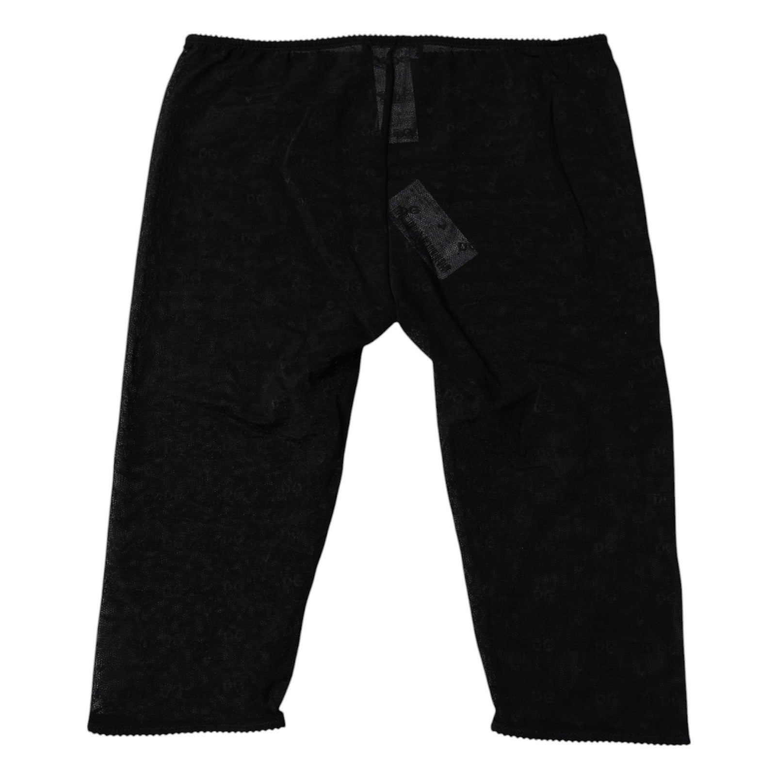 Dolce & Gabbana Schwarze Logo Spitze Dessous Gekürzte Enge Unterwäsche