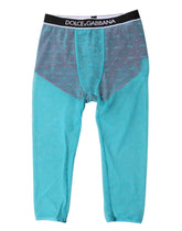 Dolce & Gabbana Blaue fuchsiafarbene Logo-Dessous Gekürzte Unterwäsche