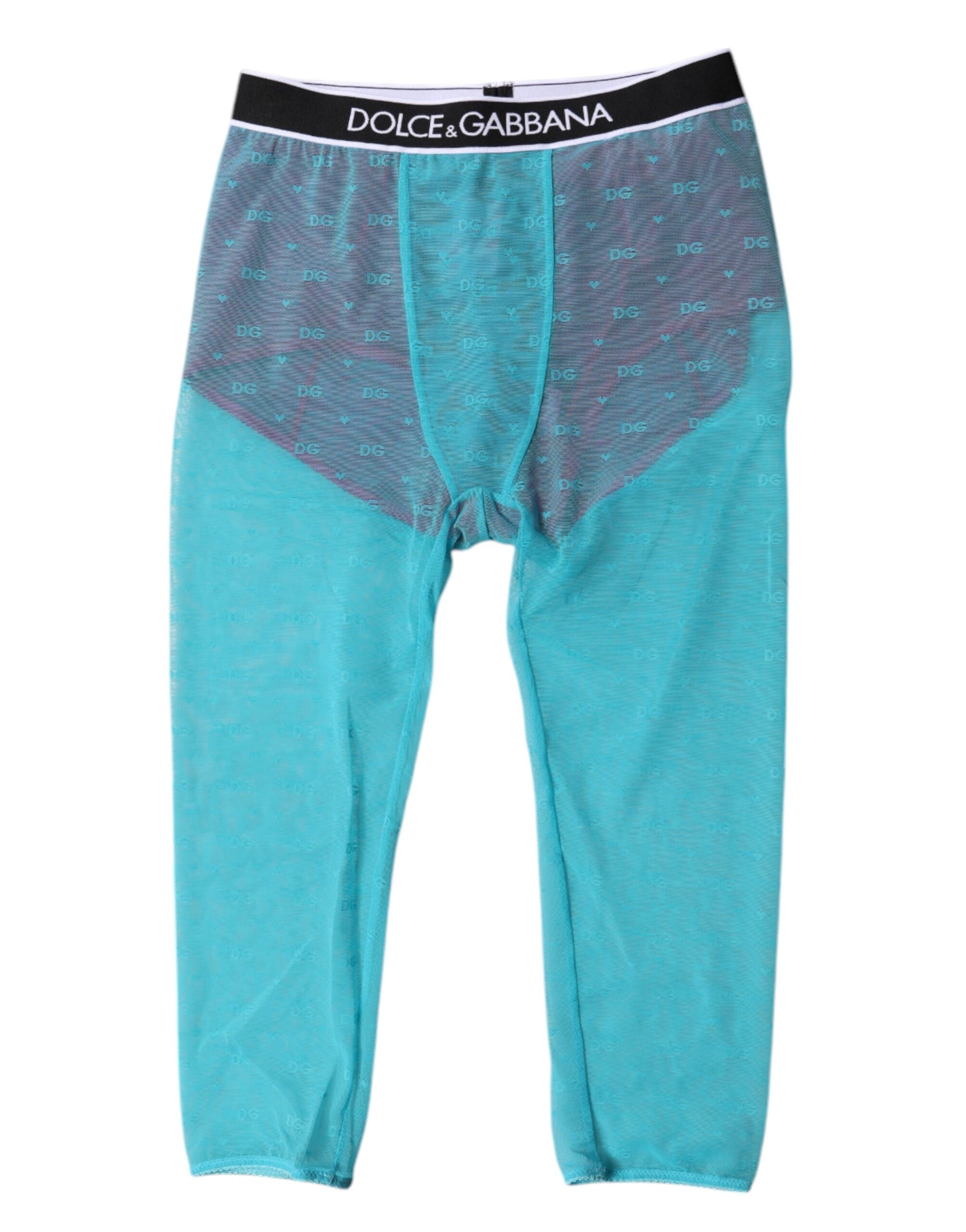 Dolce & Gabbana Blaue fuchsiafarbene Logo-Dessous Gekürzte Unterwäsche