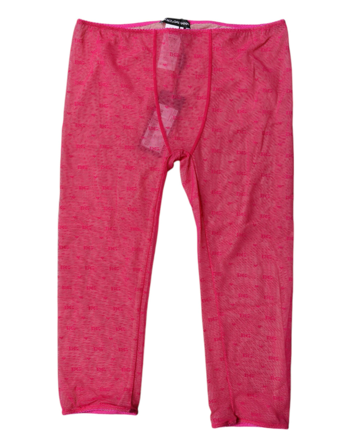 Dolce & Gabbana Fuchsia Logo Lace Lingerie Gekürzte Enge Unterwäsche