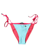 Dolce & Gabbana Multicolor Logo-Badeanzug Bikini Bottom Bademode