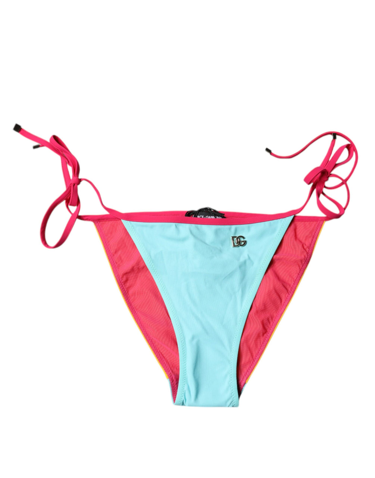 Dolce & Gabbana Multicolor Logo-Badeanzug Bikini Bottom Bademode