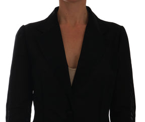 Dolce & Gabbana Schwarze Nylon-Netz-Blazer-Jacke