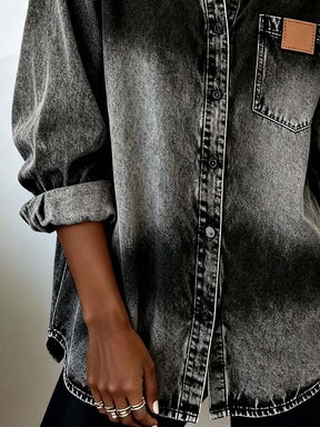 Oversize Winter Longshirt Damen Grau – Casual Urban Look