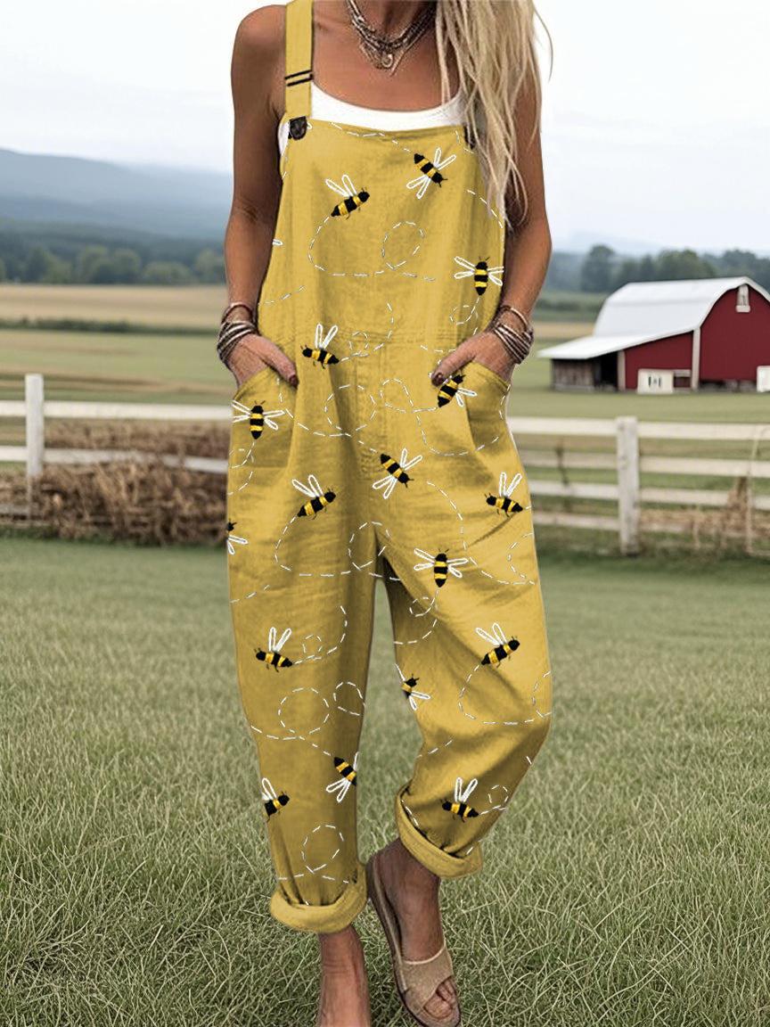 Special Strap Sleeveless Yellow Jumpsuit - Herbstszauber Leicht und Stylisch