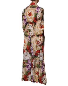 Dolce & Gabbana Multicolor Floral Weites Bein Jumpsuit Kleid