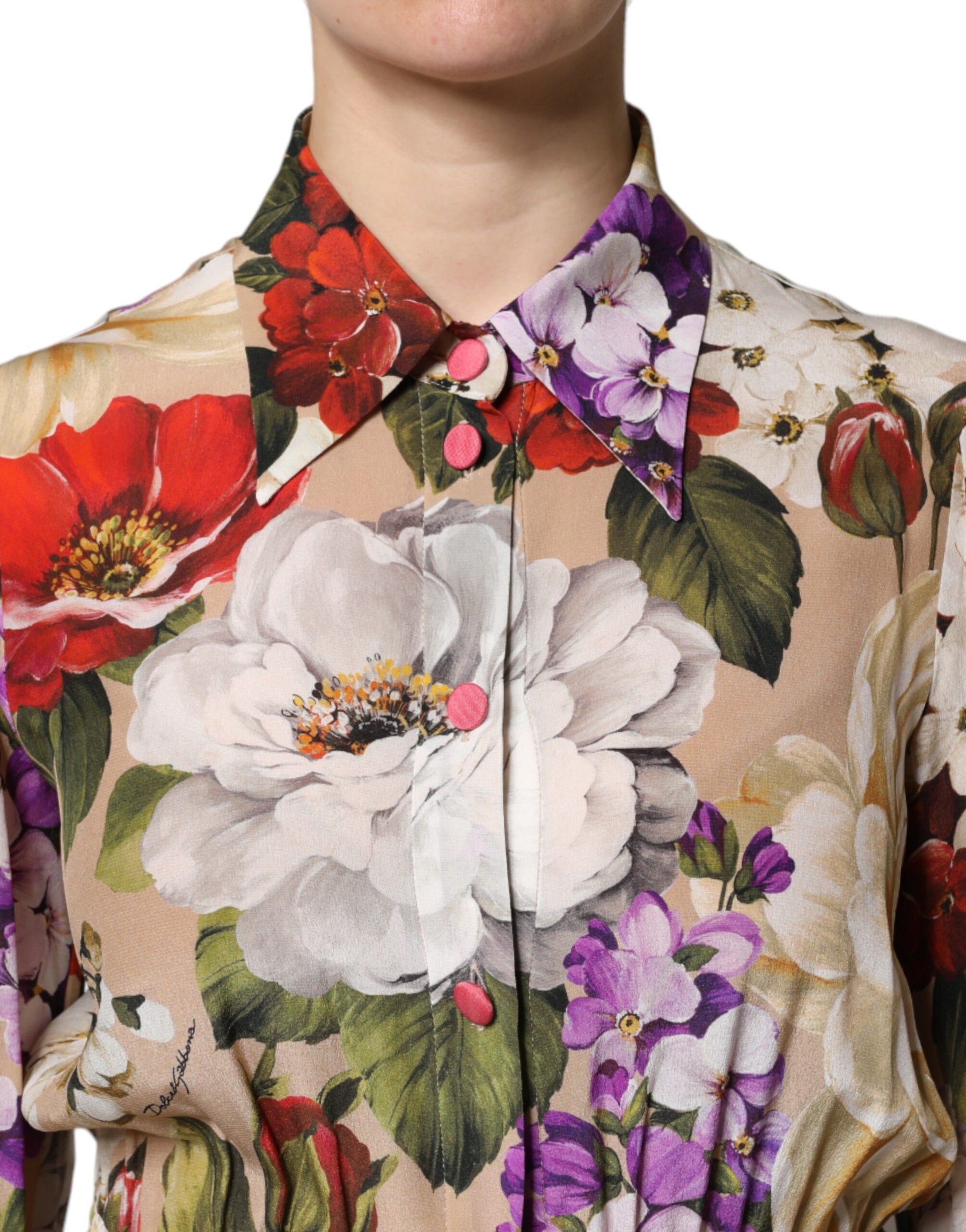 Dolce & Gabbana Multicolor Floral Weites Bein Jumpsuit Kleid