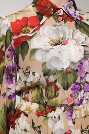 Dolce & Gabbana Multicolor Floral Weites Bein Jumpsuit Kleid