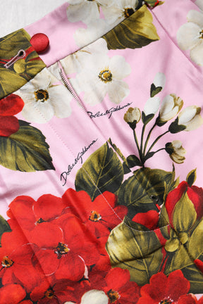 Dolce & Gabbana Rosa Floral Print Hotpants mit hoher Taille kurz
