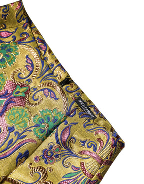 Dolce & Gabbana Multicolor Floral Jacquard Minirock mit mittlerer Taille