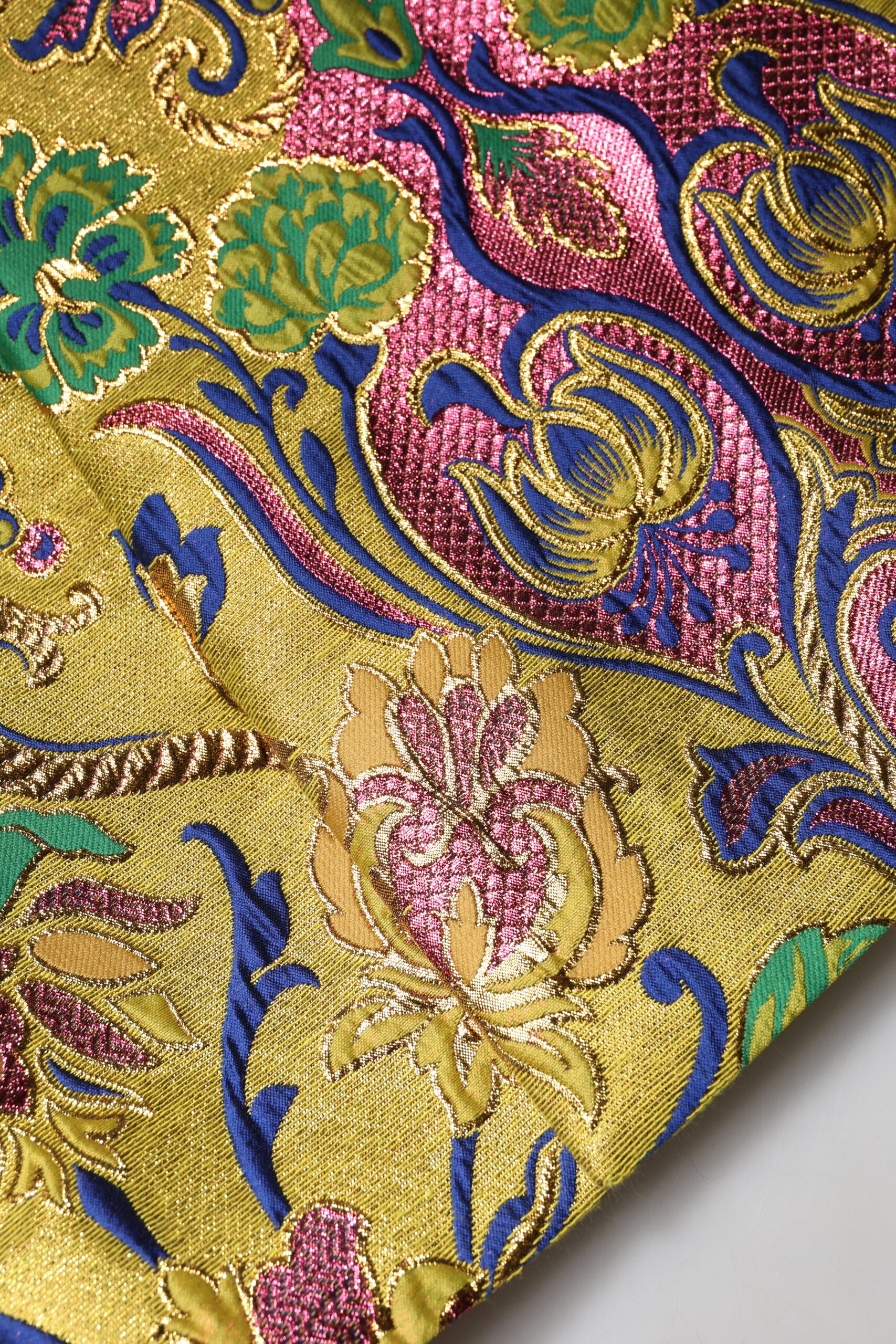 Dolce & Gabbana Multicolor Floral Jacquard Minirock mit mittlerer Taille