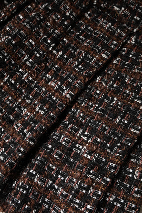 Dolce & Gabbana Mehrfarbiger Minirock mit hoher Taille aus Tartan und Tweed