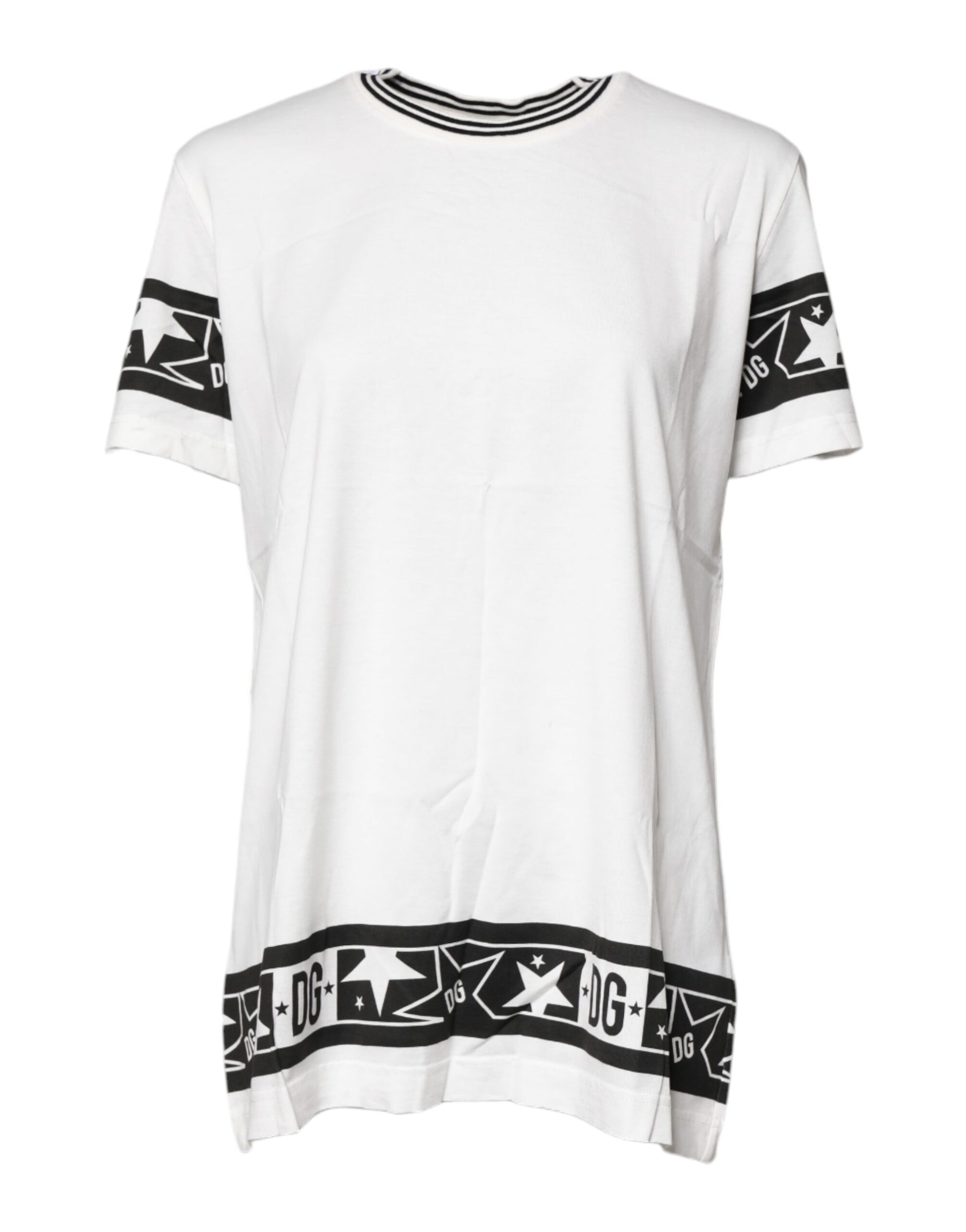 Dolce & Gabbana Weißes #DGMillennials Baumwoll-T-Shirt mit Rundhalsausschnitt