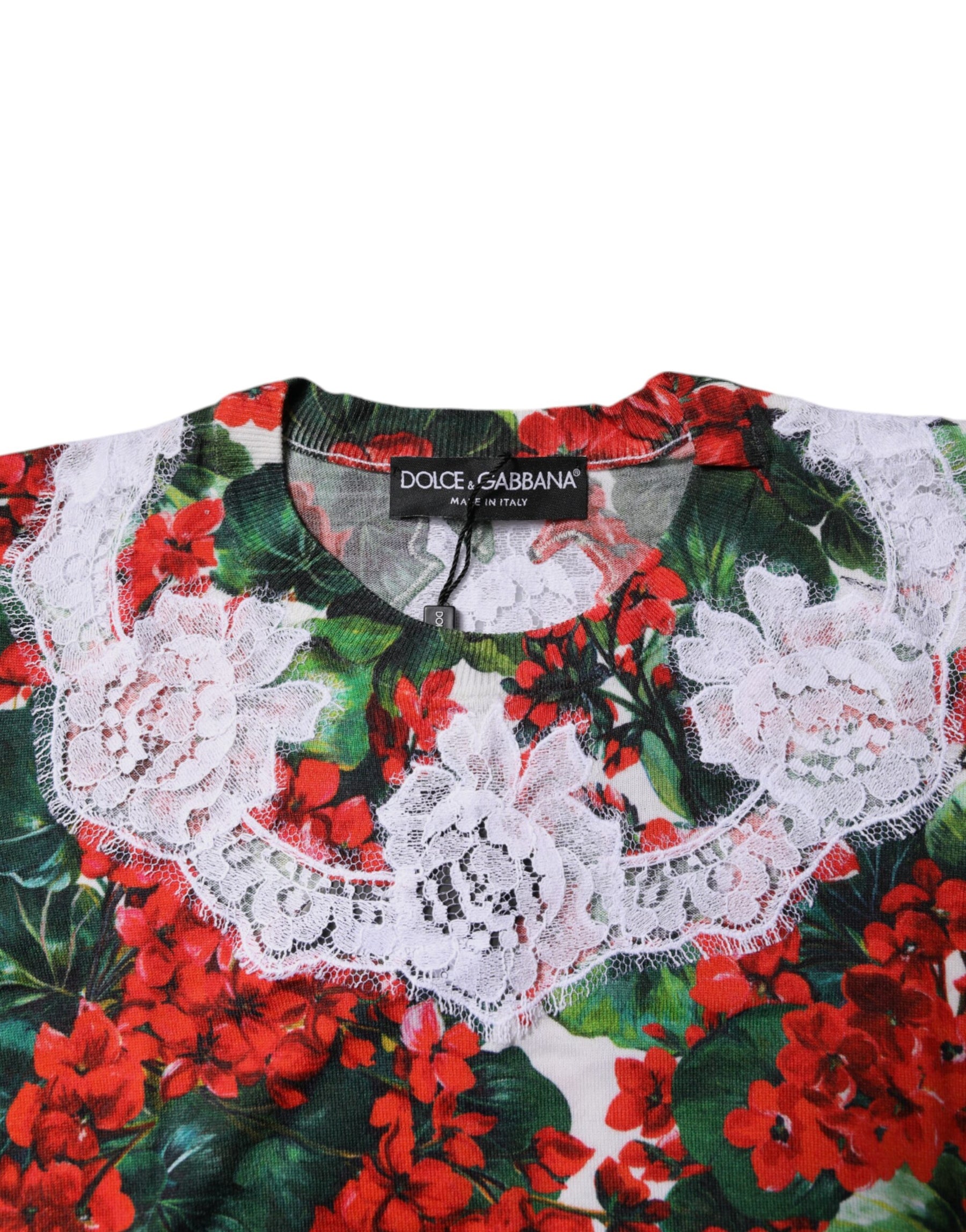 Dolce & Gabbana Multicolor Floral Lace Ärmelloses Tank-Top