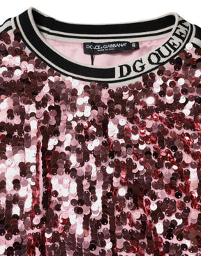 Dolce & Gabbana Rosa DG Queen Pailletten-Pullover