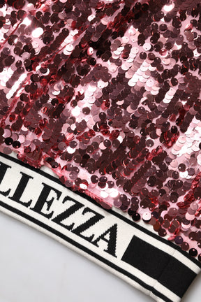 Dolce & Gabbana Rosa DG Queen Pailletten-Pullover