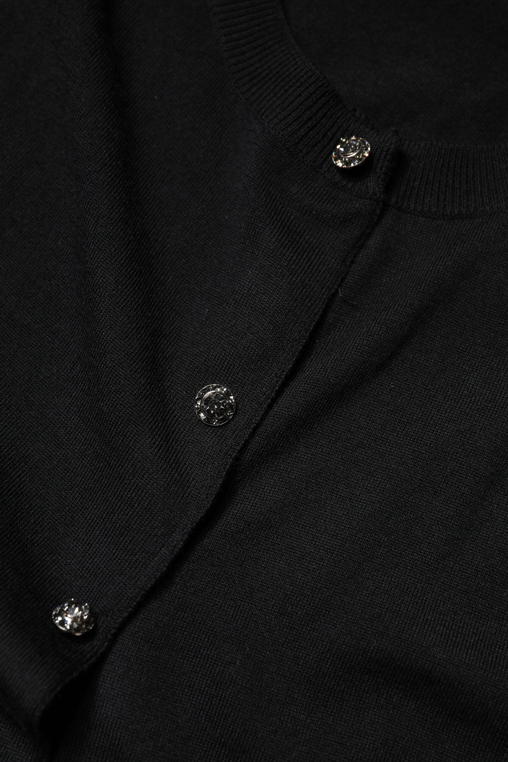 Dolce & Gabbana Schwarzes Button Down Kurzarm-Blusen-Top